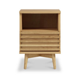 Kari Light Oak Slim Bedside Table - By Roseland Furniture - thumbnail 3
