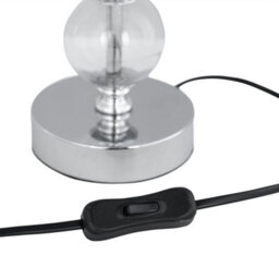 First Choice Lighting Chrome Two Ball Stick Table Lamp Base Only - thumbnail 4