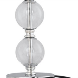 First Choice Lighting Chrome Two Ball Stick Table Lamp Base Only - thumbnail 3