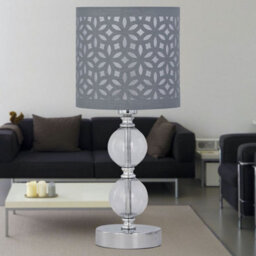 First Choice Lighting Chrome Two Ball Stick Table Lamp Base Only - thumbnail 6