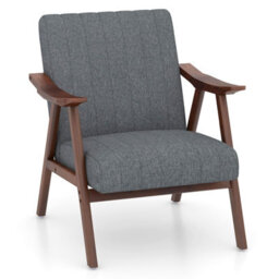 Gainoom Modern Grey Accent Chair Ergonomic Leisure Chair Upholstered Lounge Chair - thumbnail 1