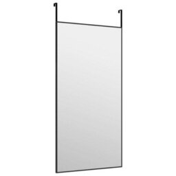Berkfield Door Mirror Black 40X80 Cm Glass And Aluminium - thumbnail 3