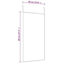 Berkfield Door Mirror Black 40X80 Cm Glass And Aluminium - thumbnail 4