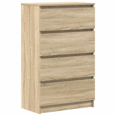 Berkfield Sturdy Sideboard Sonoma Oak 60X35X98.5 Cm Engineered Wood - image 1