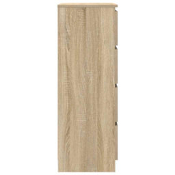 Berkfield Sturdy Sideboard Sonoma Oak 60X35X98.5 Cm Engineered Wood - thumbnail 7