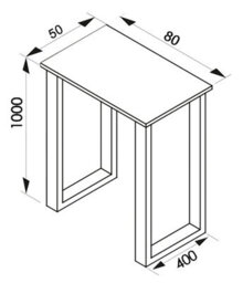 Vcm Wooden Bar Table Standing Table Xona 80X50 - thumbnail 4