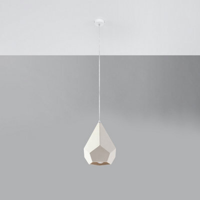 Luminosa Lighting Luminosa Pavlus Ceramic Pendant Light White E27 - image 1
