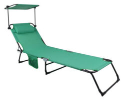 Vcm Sun Lounger Deckchair Garden Lounger Roof - thumbnail 1