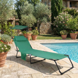 Vcm Sun Lounger Deckchair Garden Lounger Roof - thumbnail 4