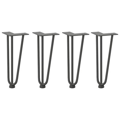 Berkfield Modern Hairpin Legs For Coffee Table 4 Pcs Anthracite 30 Cm Solid Steel