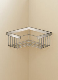 Cosmic Corner Shower Caddy, Shower Basket, 20Cm, Chrome, Wall Mounted, Screws Included, Architect Collection - thumbnail 2