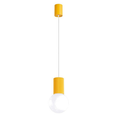 Sollux Lighting Halo Aluminum/glass Yellow 1 Lights Modern Pendant Lamps - image 1