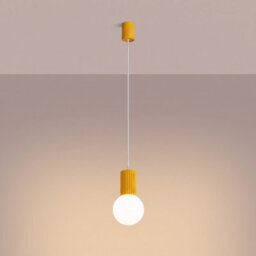 Sollux Lighting Halo Aluminum/glass Yellow 1 Lights Modern Pendant Lamps - thumbnail 3