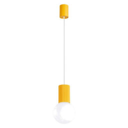 Sollux Lighting Halo Aluminum/glass Yellow 1 Lights Modern Pendant Lamps - thumbnail 1