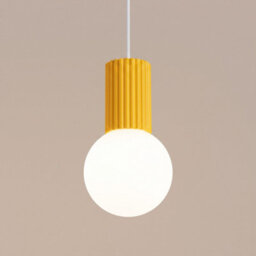Sollux Lighting Halo Aluminum/glass Yellow 1 Lights Modern Pendant Lamps - thumbnail 4