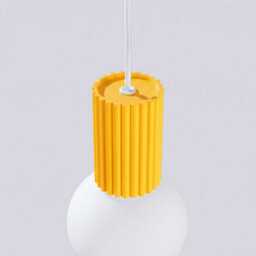 Sollux Lighting Halo Aluminum/glass Yellow 1 Lights Modern Pendant Lamps - thumbnail 7