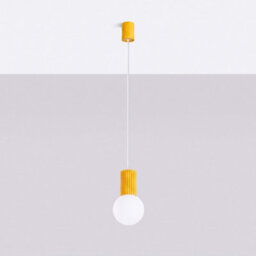 Sollux Lighting Halo Aluminum/glass Yellow 1 Lights Modern Pendant Lamps - thumbnail 2