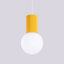Sollux Lighting Halo Aluminum/glass Yellow 1 Lights Modern Pendant Lamps - thumbnail 5