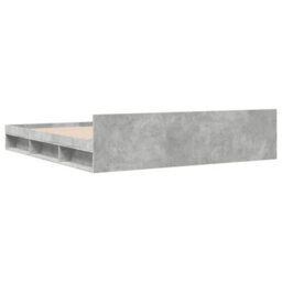 Berkfield Bed Frame With Drawers Without Mattress Concrete Grey 180X200 Cm Super King - thumbnail 6