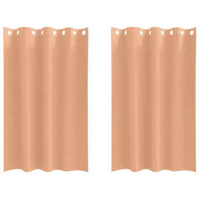 Berkfield Modern Curtains With Curtains 2 Pcs Light Brown 175 X 140 Cm Polyester