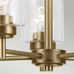 Luminosa Lighting Elstead Kichler Winslow Multi Arm Pendant Ceiling Light Classic Natural Brass 5X E27 - thumbnail 5