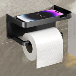 CLEFFNS Tissue Hanger Toilet Paper Roll Holder Bathroom Accessories Storage Rack No Punching Paper Ttowel Storage Rrack Wall Mounted - thumbnail 1