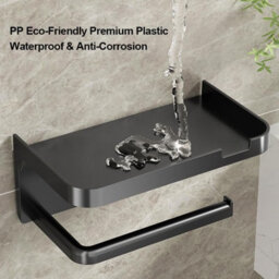 CLEFFNS Tissue Hanger Toilet Paper Roll Holder Bathroom Accessories Storage Rack No Punching Paper Ttowel Storage Rrack Wall Mounted - thumbnail 5