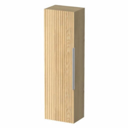 Affine 1200mm Wall Hung Tall Bathroom Storage Cabinet Cupboard Wood Effect Fluted - thumbnail 5