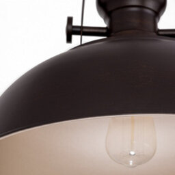 Luminosa Lighting Luminosa Industrial And Retro Hanging Pendant Bronze, Golden 1 Light  With Metal Alloy Shade, E27 - thumbnail 5