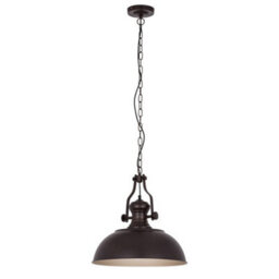 Luminosa Lighting Luminosa Industrial And Retro Hanging Pendant Bronze, Golden 1 Light  With Metal Alloy Shade, E27 - thumbnail 2