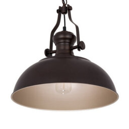 Luminosa Lighting Luminosa Industrial And Retro Hanging Pendant Bronze, Golden 1 Light  With Metal Alloy Shade, E27 - thumbnail 3