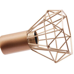 Happy Homewares Modern Champagne Gold Ceiling Light Fitting With Twisting Arms And Cage Shades - thumbnail 4