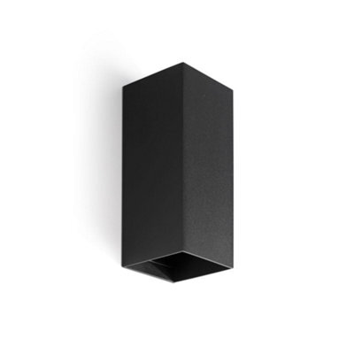 Luminosa Lighting Luminosa Lune Square Up & Down Wall Lamp Black 2X Gu10