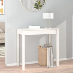Vidaxl Console Table White 80X40X75 Cm Solid Wood Pine - thumbnail 3