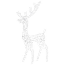 Berkfield Colourful Acrylic Reindeer Family Christmas Decoration 300 Led Colourful - thumbnail 6
