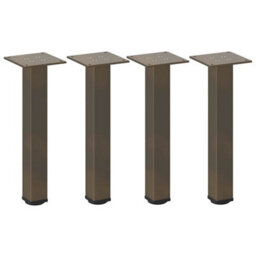 Berkfield Coffee Table Legs 4 Pcs Natural Steel 42-44 Cm Steel - thumbnail 2