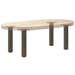Berkfield Coffee Table Legs 4 Pcs Natural Steel 42-44 Cm Steel - thumbnail 8