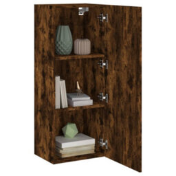 Berkfield Tv Wall Cabinet Smoked Oak 40.5X30X102 Cm Engineered Wood - thumbnail 5