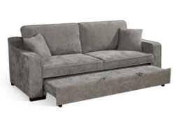 Convertible Grey 3 Seater Sofa Bed For Living Room Nathan - Plush Woven  Chenille - Room Delivery - thumbnail 3