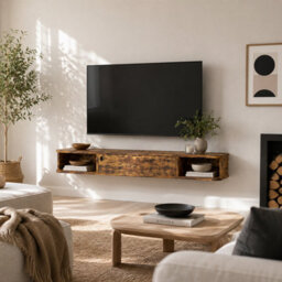 Wyld Haus Avamoro 120Cm Rustic Brown Floating Tv Unit - For Screens Up To 50 Inches - thumbnail 1