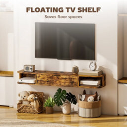Wyld Haus Avamoro 120Cm Rustic Brown Floating Tv Unit - For Screens Up To 50 Inches - thumbnail 4