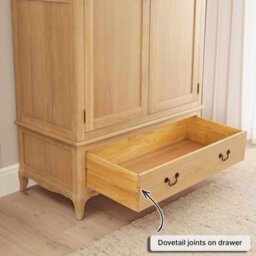 The Furniture Market French Chateau Oak Double Wardrobe - thumbnail 6