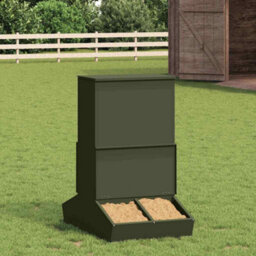 Walplus Olive Green Pig Feeder 82 X 51 X 91.5 Cm Cold-Rolled Steel, 20Kg Capacity - thumbnail 1