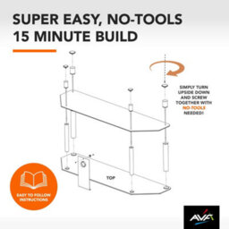 "Avf Classic 1.4M Glass Corner Tv Stand With Cable Management For Tvs Up To 65"" - Black & Chrome" - thumbnail 7