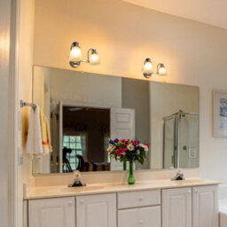 Long Life Lamps Company Modern Double Bathroom Wall Light Chrome Ip44 Frosted Glass H3083 With G9 Led 5W Warm White - thumbnail 9