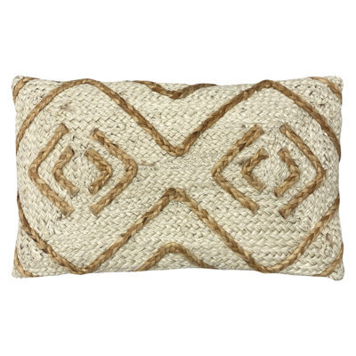 Furn. Mynu Braided Jute Feather Filled Cushion - image 1