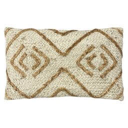 Furn. Mynu Braided Jute Feather Filled Cushion - thumbnail 1