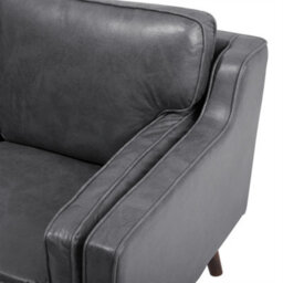 Beliani Sofa 2 Seater Lokka Faux Leather Grey - thumbnail 8