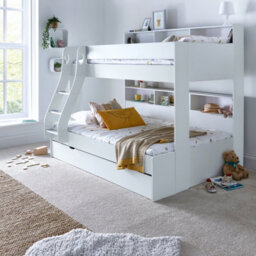 Bedmaster Oliver White Triple Sleeper Storage Bunk Bed Without Drawer - thumbnail 3