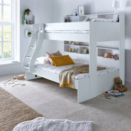 Bedmaster Oliver White Triple Sleeper Storage Bunk Bed Without Drawer - thumbnail 4